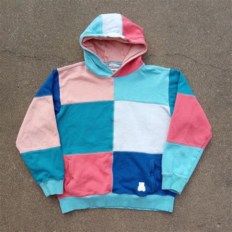 teddy fresh patchwork hoodie.